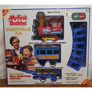 My First Buddys Train Set Buddyville R.R Easy Snap Tracks 1989 Vintage New NIB